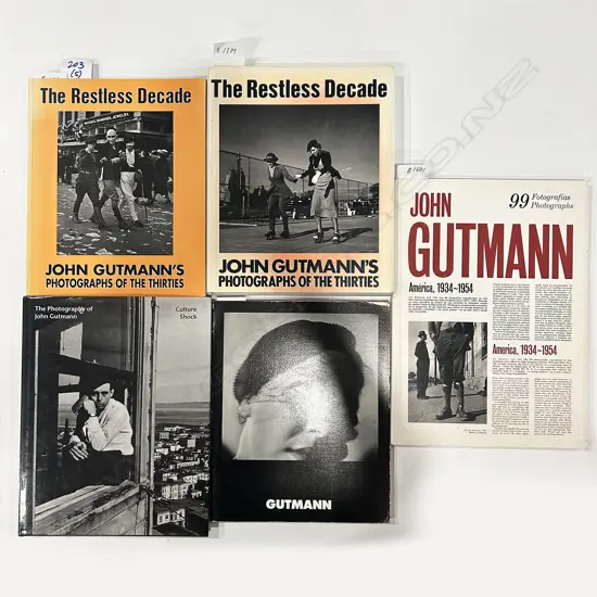 FIVE PHOTOGRAPHY PUBLICATIONS; JOHN GUTMANN